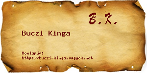 Buczi Kinga névjegykártya